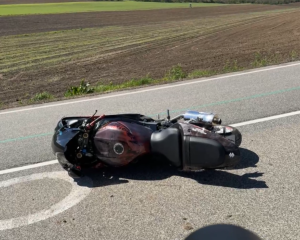 Sokkoló! Videón a bajnai motoros baleset