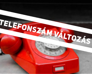 Megváltozott telefonszámunk!