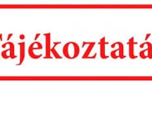 Lakossági tájékoztatás