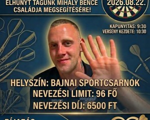 Összefogás egy fiatal sporttársért – Jótékonysági dartsversenyt közvetít és támogat a Gran TV