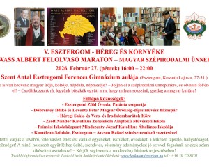 Irodalmi ünnep Esztergomban: Ötödik alkalommal rendezik meg a Wass Albert Felolvasó Maratont