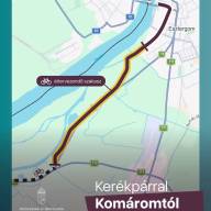 Összefüggő kerékpárút épül Komárom és a Dunakanyar között