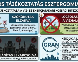 Fontos tájékoztatás: Víz- és energiatakarékossági intézkedések léptek életbe Esztergomban
