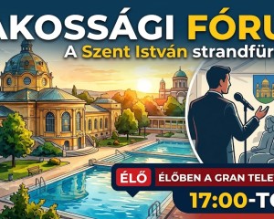 Élőben, több kamerával közvetíti a Gran TV a Szent István Strandfürdő sorsáról szóló mai lakossági fórumot!
