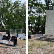 Megkezdődött a dorogi bányászemlékmű áthelyezése