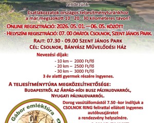 Idén is vár a Csolnok Ring: Június elején rendezik meg a XII. Klotz Gábor Emléktúrát!