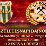 Születésnapi bajnoki: 112 éves a Dorogi FC