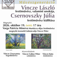Vincze László unokájának, Csernovszky Júlia festőművésznek kiállítása Esztergomban   2026.10.19.