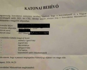 Hamis katonai behívóval viccelte meg barátját egy férfi Dömösön