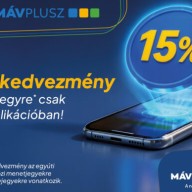 15% kedvezmény jön a MÁV-alkalmazásban