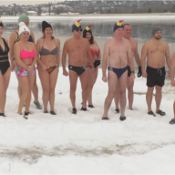 Jégtáblák között a Párkányi Fagyos Kakasok  2026.01.11.