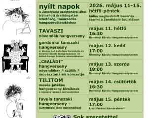 Zsolt Nándor napok a zeneiskolában