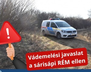 Vádemelési javaslat a sárisápi rém ellen 