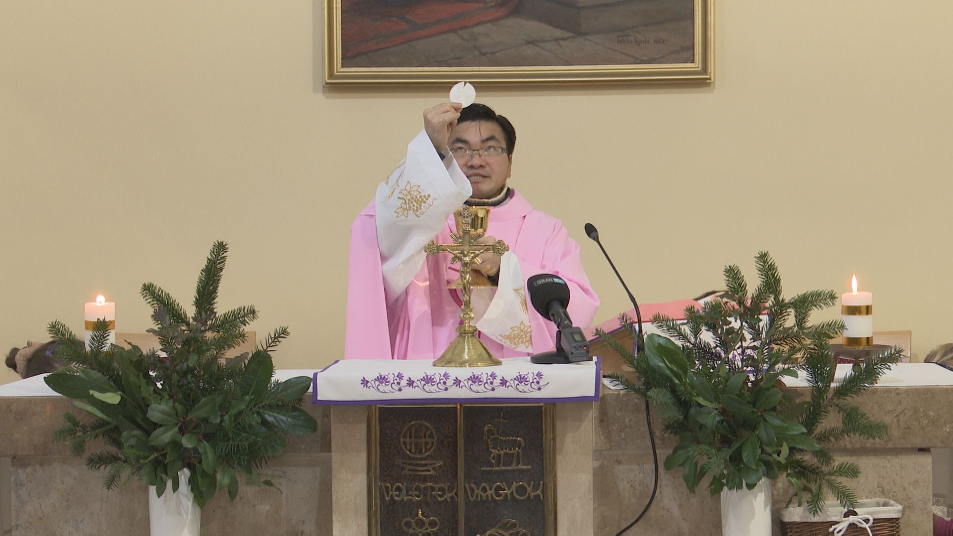 Szentmise a Mogyorósbányai Szűz Mária Neve  Templomból  2025.12.14.